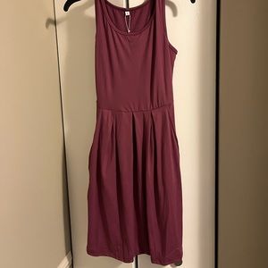 Casual Sleeveless Sundress Pleated with Pockets